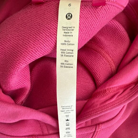 ❌SOLD❌ Lululemon | Women's Pink All Yours Cropped Hoodie with Tags | Size: 6 - Picture 4 of 7